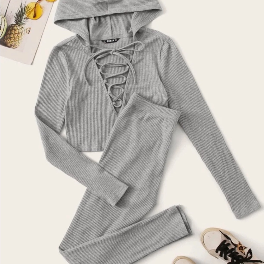 Gray two piece from shein